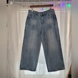 Banana Republic Manfinity Jeans Medium Wide Leg Crop Raw Hem